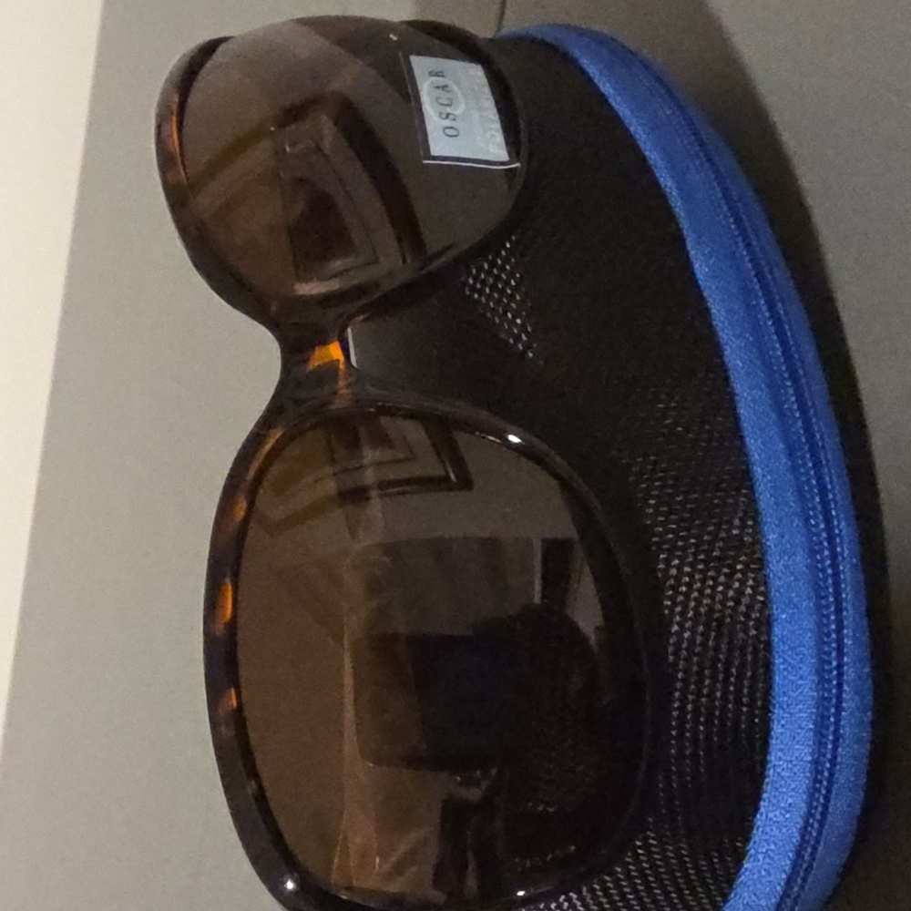 OSCAR by OSCAR DE LA RENTA NWT Tortoise Polarized Sunglasses - Picture 13 of 13